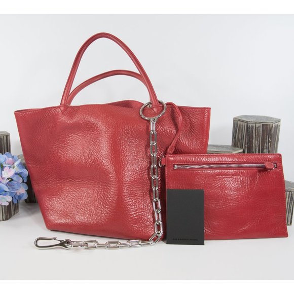Alexander Wang Red Leather Small Roxy Tote - Picture 5 of 7